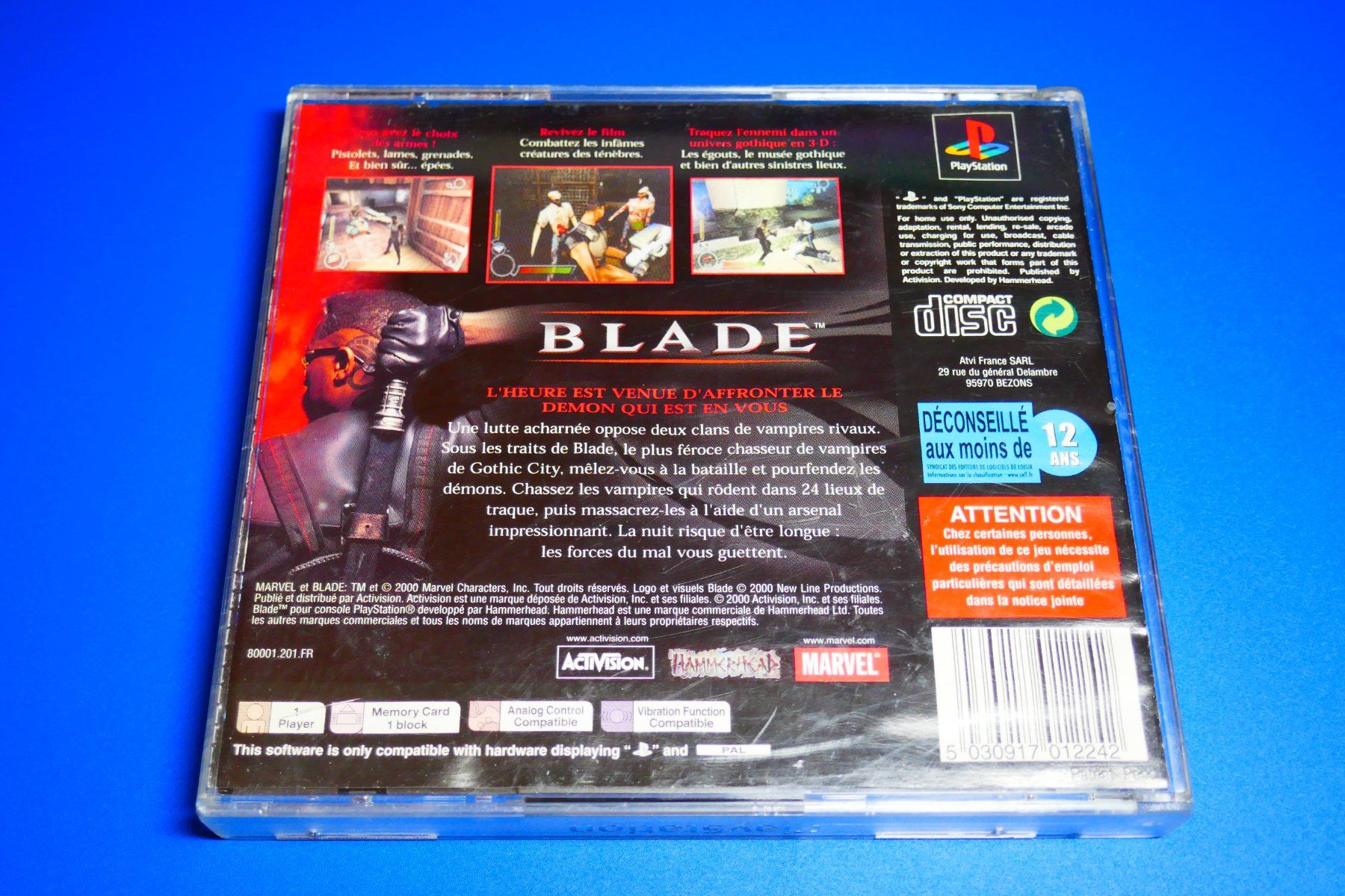 Sony Giochi: Blade - Sony PlayStation 1 – Usato da Vuarrens venduto da Espace-Retro 2