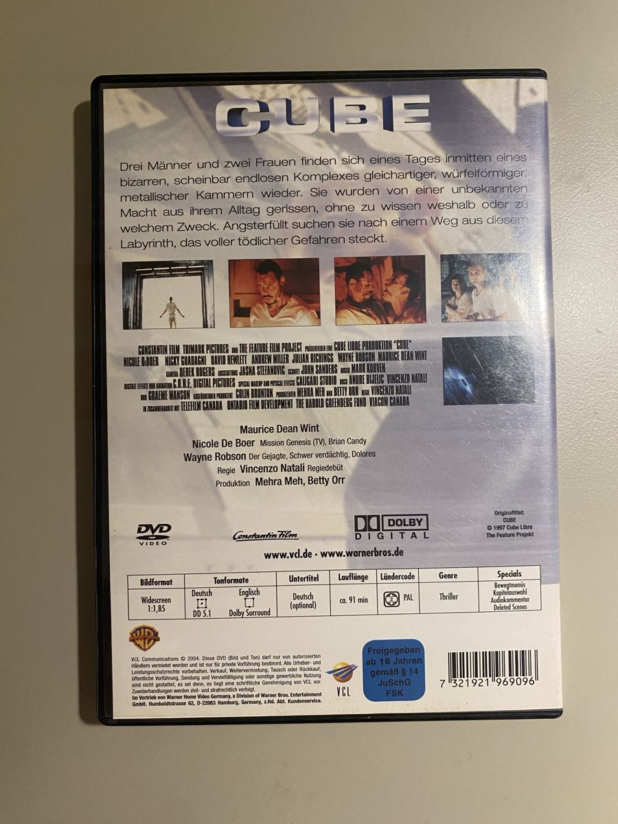 Tutti i DVDs: Cube DVD – Usato da Thunstetten venduto da Virus_33 2