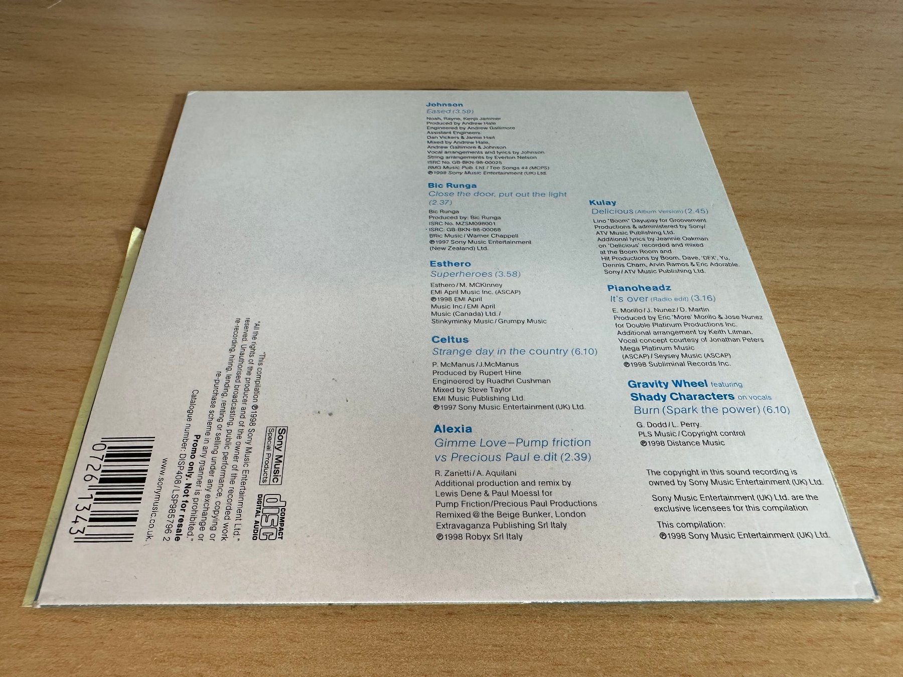 CD: Various – 98°f - Promo – Usato da Rikon im Tösstal venduto da Alpenmutz 1
