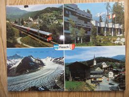 Mehrbildkarte Fiesch und Furka Oberalp Bahn 3.5.91