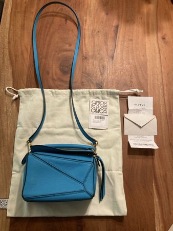 Loewe Puzzle Mini Bag in Aquamarine - Iconic & Chic!