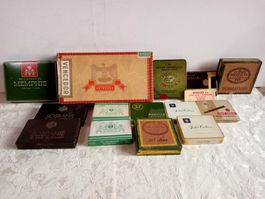 Alte Zigarrenkisten & Zigarillo-Dosen Konvolut Vintage
