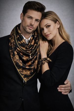 SALE Seidenfoulard mit Reissverschluss