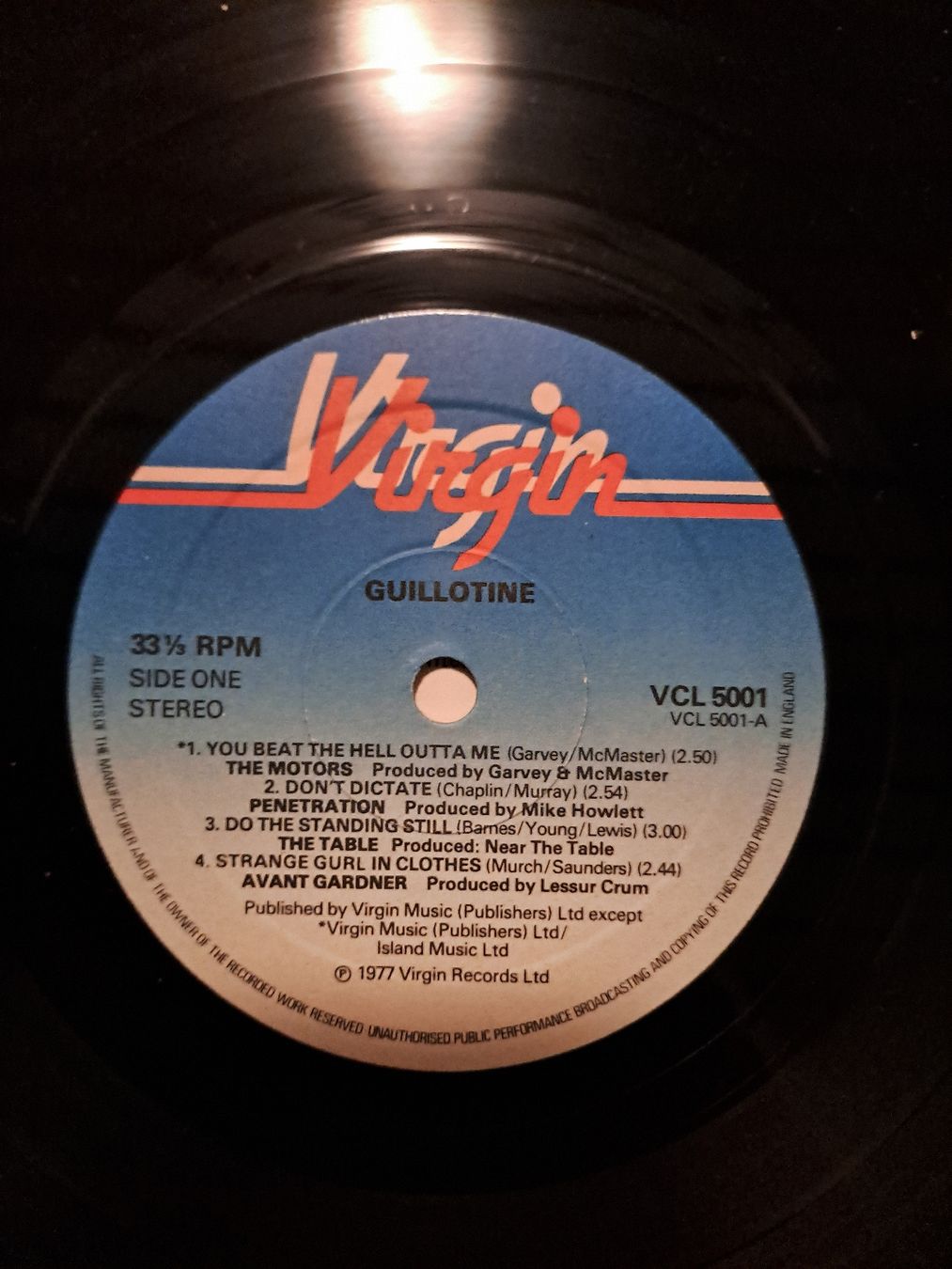 Dischi in vinile: 10" LP  Various "Guillotine"  Virgin – Usato da Uetendorf venduto da Essiggurken 4