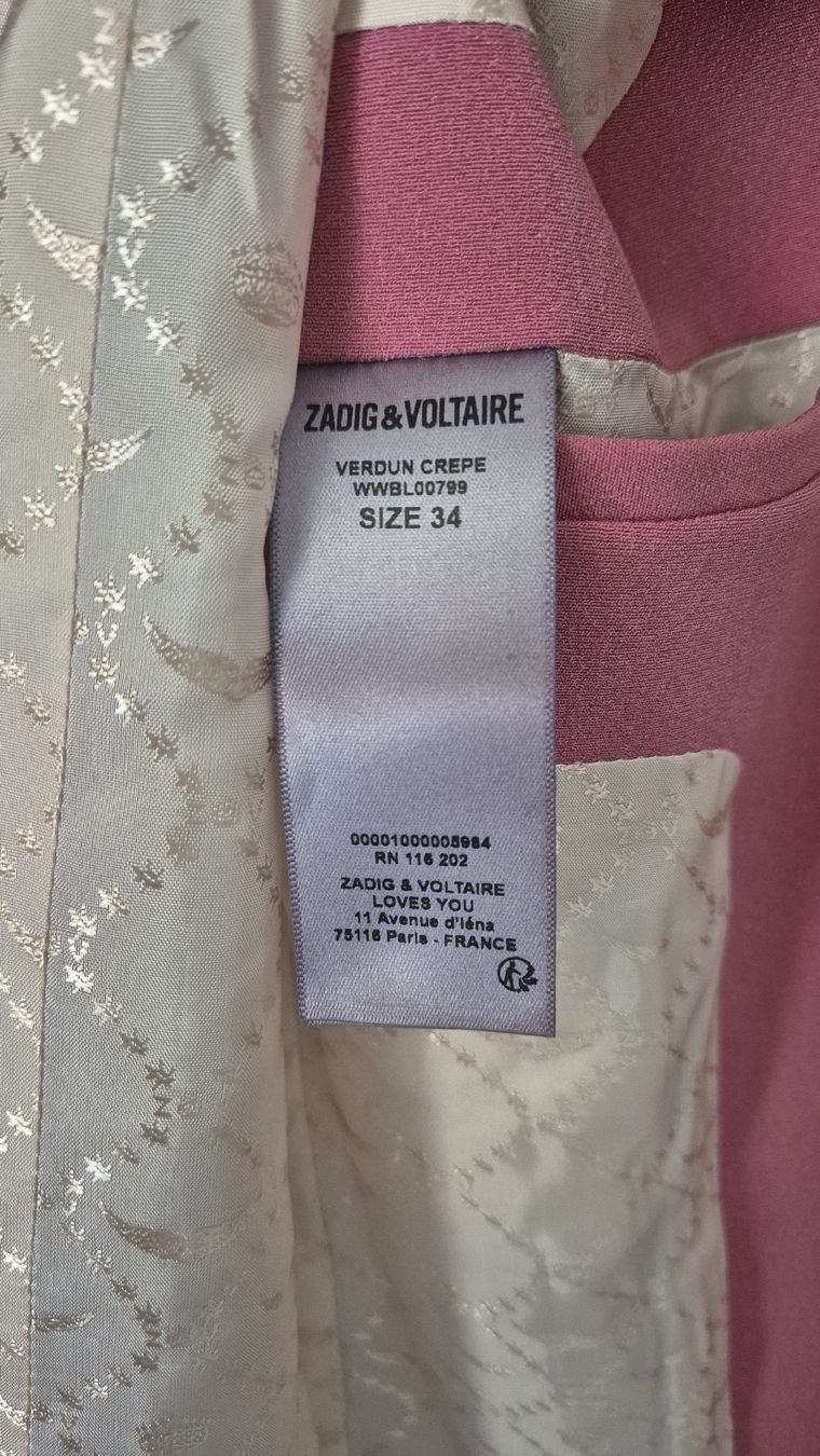 Zadig & Voltaire Completi & Tailleur: Originaler Zadig & Voltaire Blazer Rosa – Nuovo (secondo la descrizione) da St. Gallen venduto da eli_c2kr 1