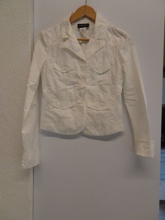 Patrizia Pepe weisse Blazer-Jacke Gr. 34/XS - 240929