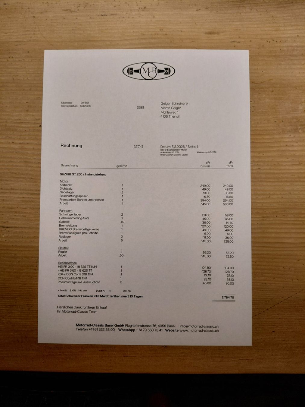 Suzuki Strada: Suzuki GT 250 Oldtimer - Frisch ab Revision – Usato da Therwil venduto da Martin083 8