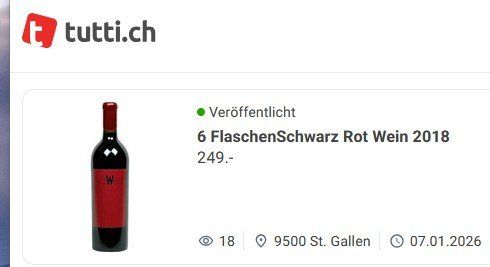Vino: Schwarz Rot Wein 2018 – Nuovo e nell'imballaggio originale da Bettwiesen venduto da LiquidDreams 1
