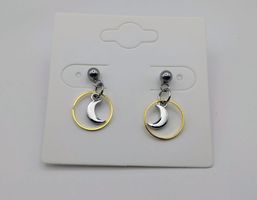 Ohrstecker "Ring Mond". Mini CHARM - Ohrringe Farbe Gold