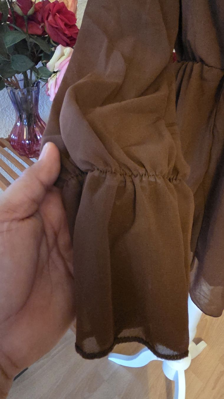 Chemisiers: Blouse brown, long sleeve, 100% Polyester, length 65  – D'occasion à Klingnau par fairy.princess 1