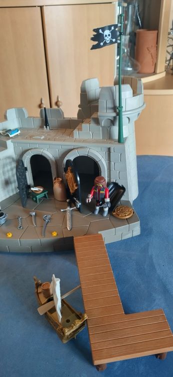 Accessoire PLAYMOBIL : Petit Tonneau Et Socle - Thème Pirates/Vikings/Château (Occasion, Bon état)