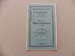 Landkarte Karte Opertshofen SH 1932 Lohn Biebern Büttenhardt