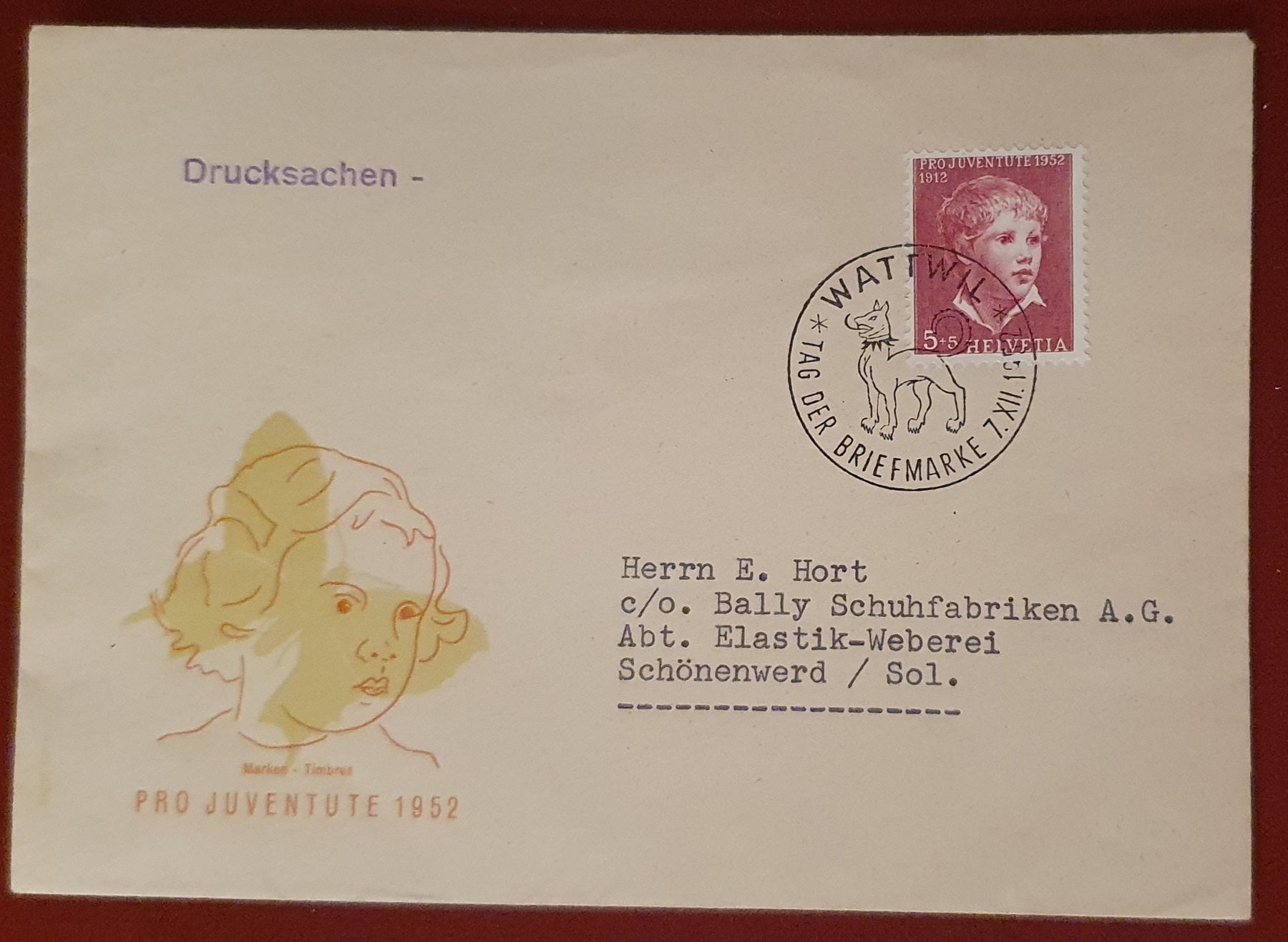 Tutti i francobolli: 2 Illustrierte Briefe Pro Juventute, Tag der Briefmarke – Usato da Kreuzlingen venduto da Rschweiz1 1