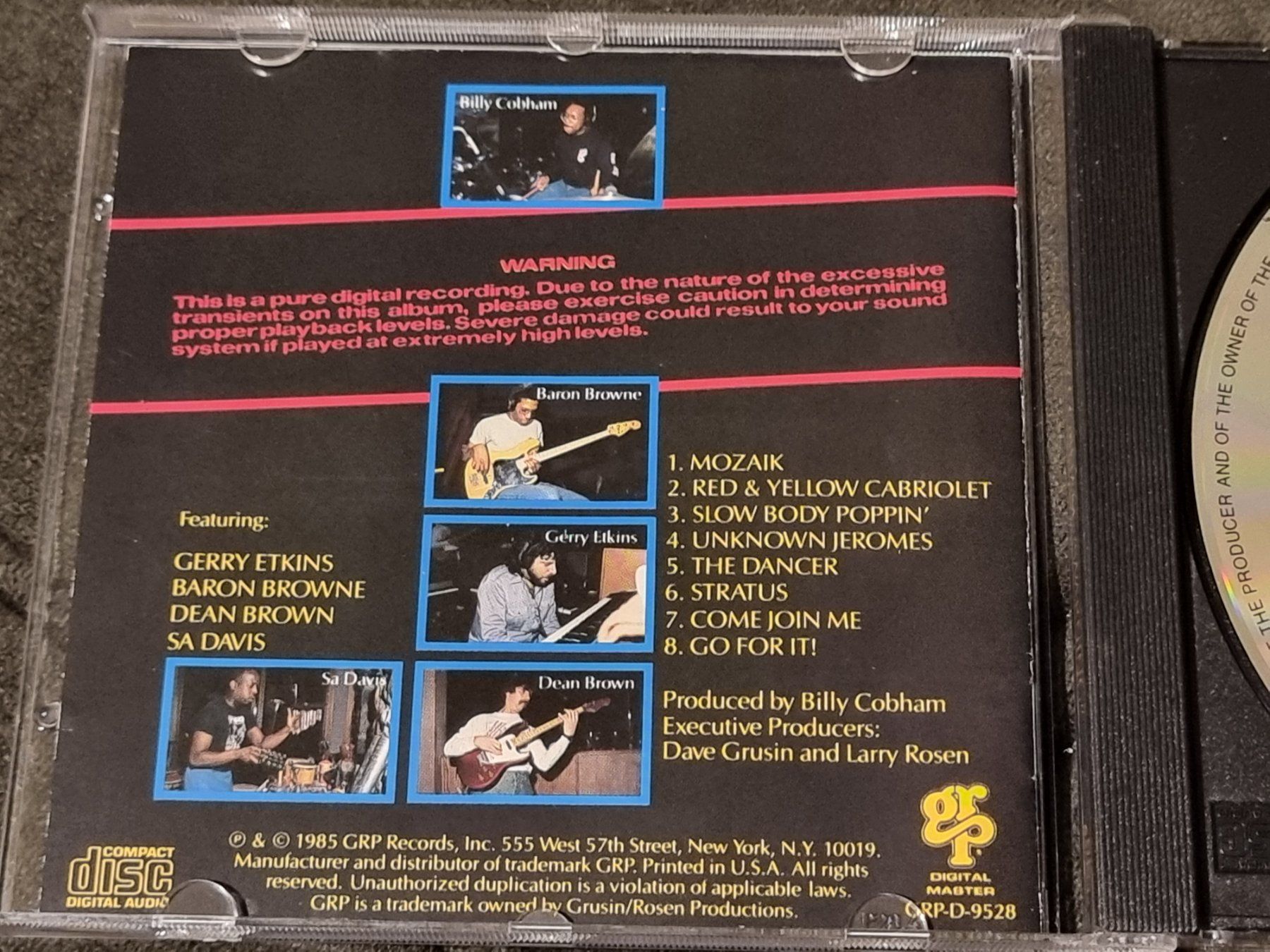CD: Billy Cobham : "Warning" CD GPR Digital Master – Usato da Villigen venduto da Tschachtlan 3