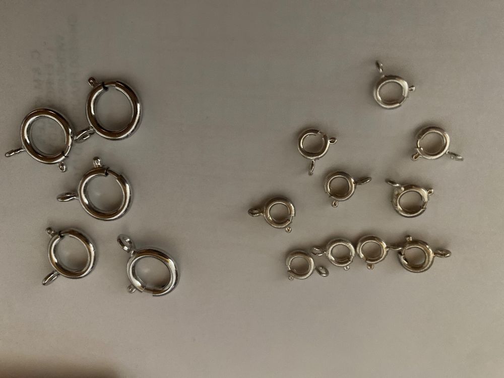 4 Stück Halsketten-Box-Verschlüsse 2 Stränge Flach Rund