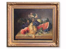 Klassisches Ölgemälde Stillleben mit Prunkrahmen