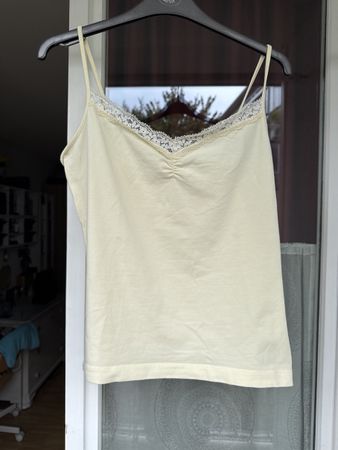 Laura Ashley Top creme mit Spitze, Sommer, Gr. 36