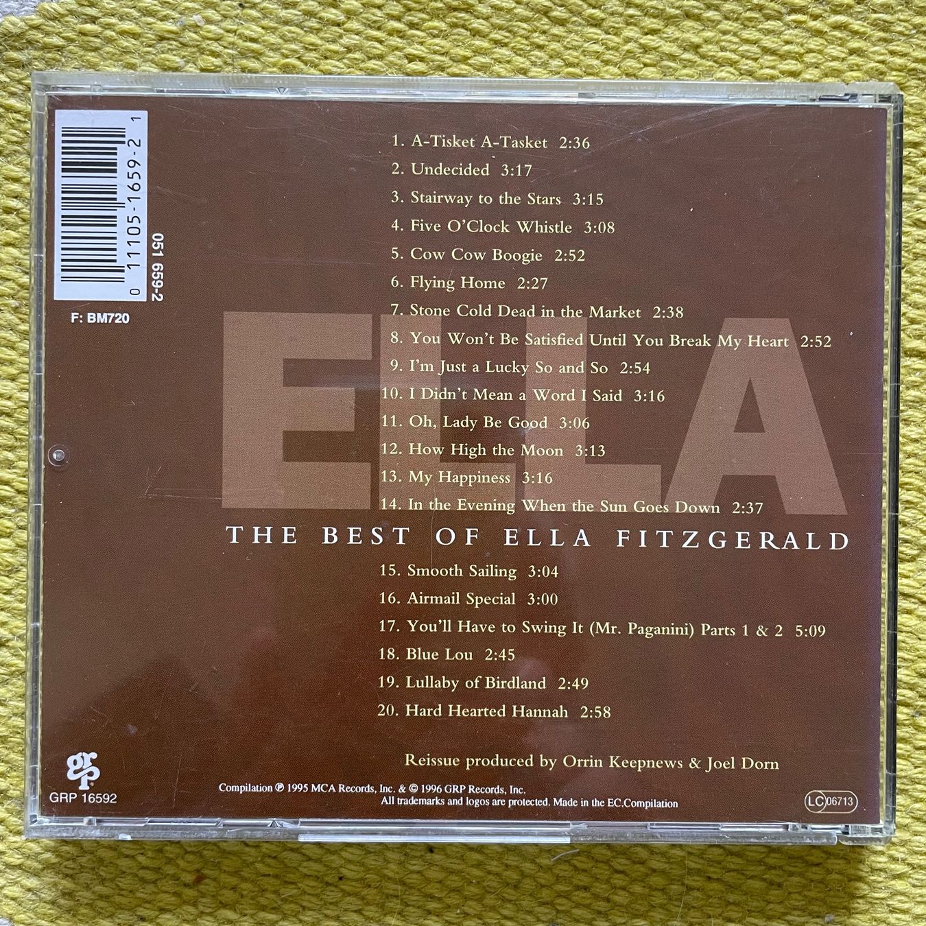 CDs: ELLA FITZGERALD-BEST OF – Gebraucht aus Rorschacherberg von CD-Roli 1
