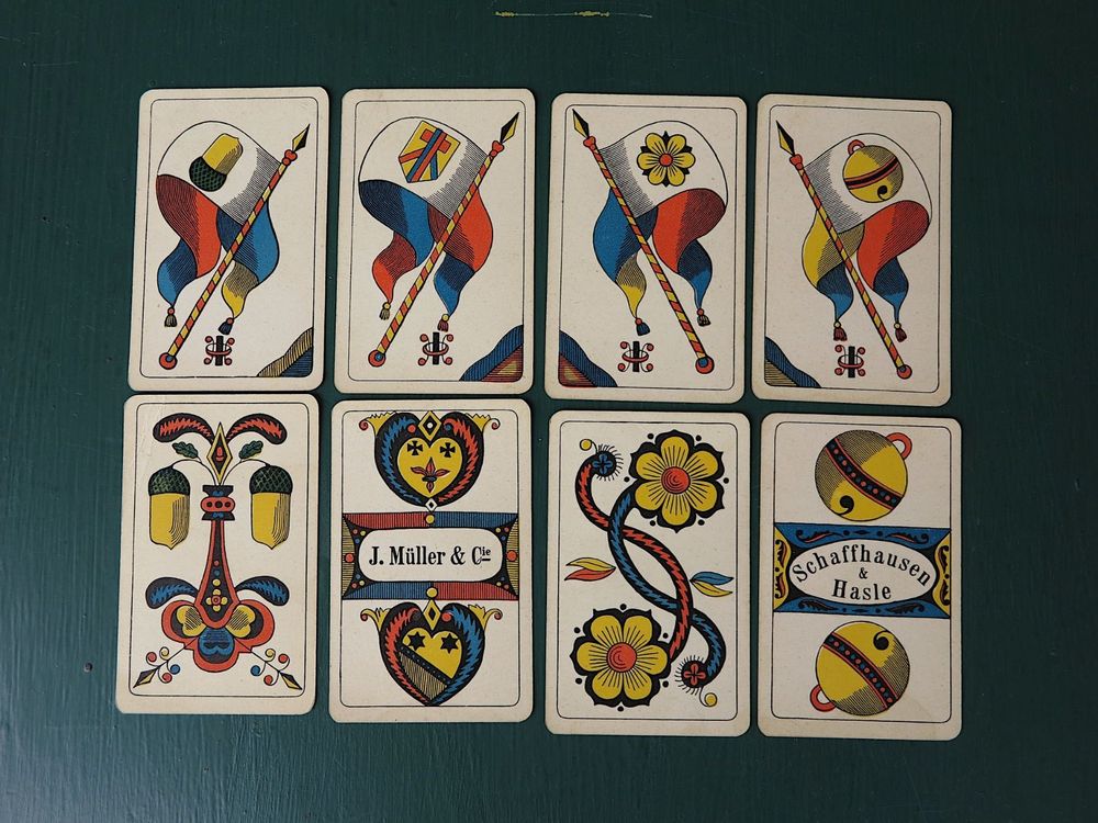 Jeu De 32 Cartes Anciennes - Muller Et Cie Allemagne - German Antique Playing Cards