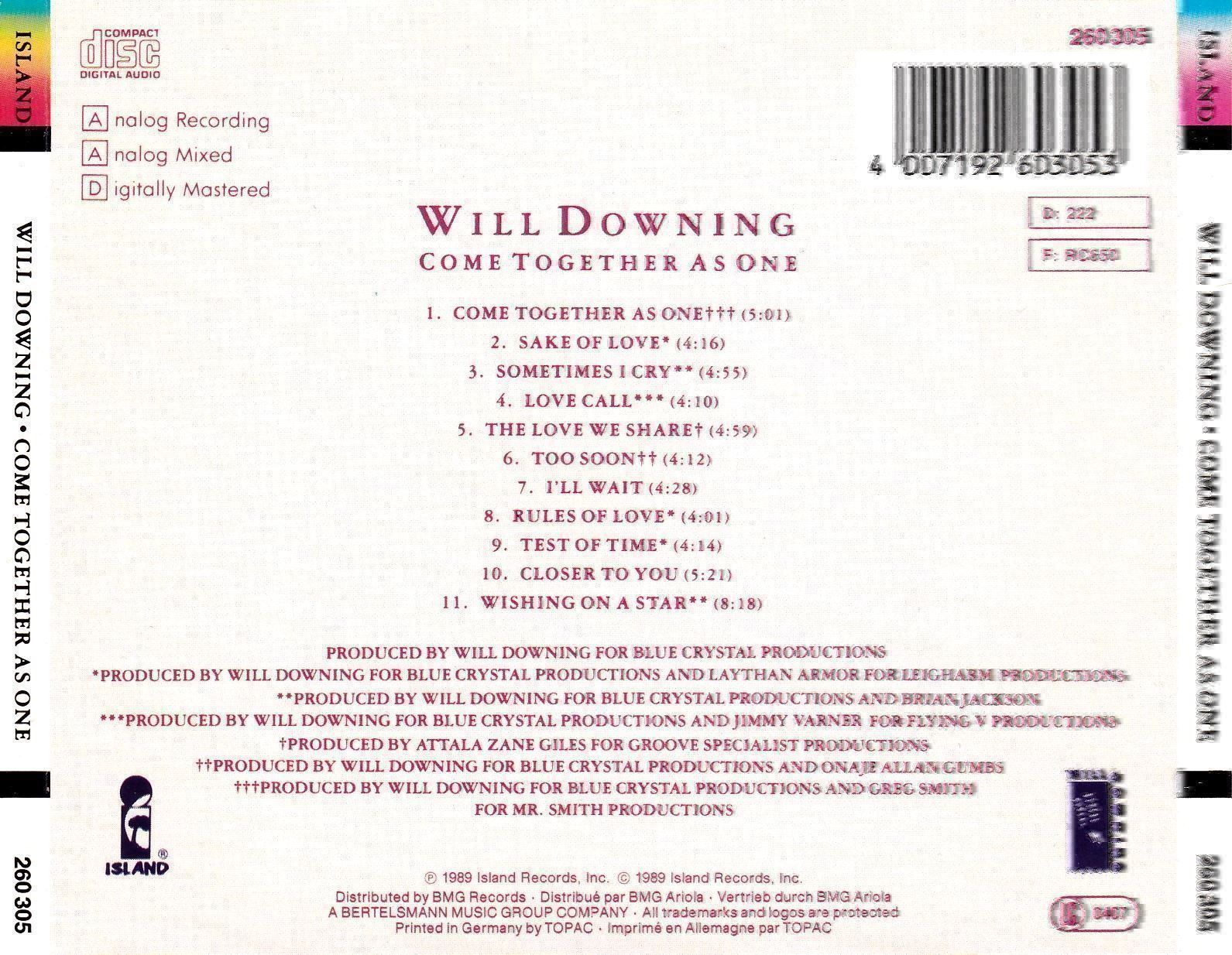 CD: CD: Will Downing - Come together as one – Usato da Bern venduto da MacBit77_chbe 1