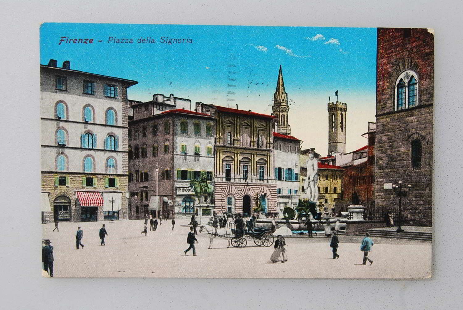 Cartoline postali: AK Firenze - Piazza  della Signoria 1922 – Usato da Rüfenacht BE venduto da Toro06