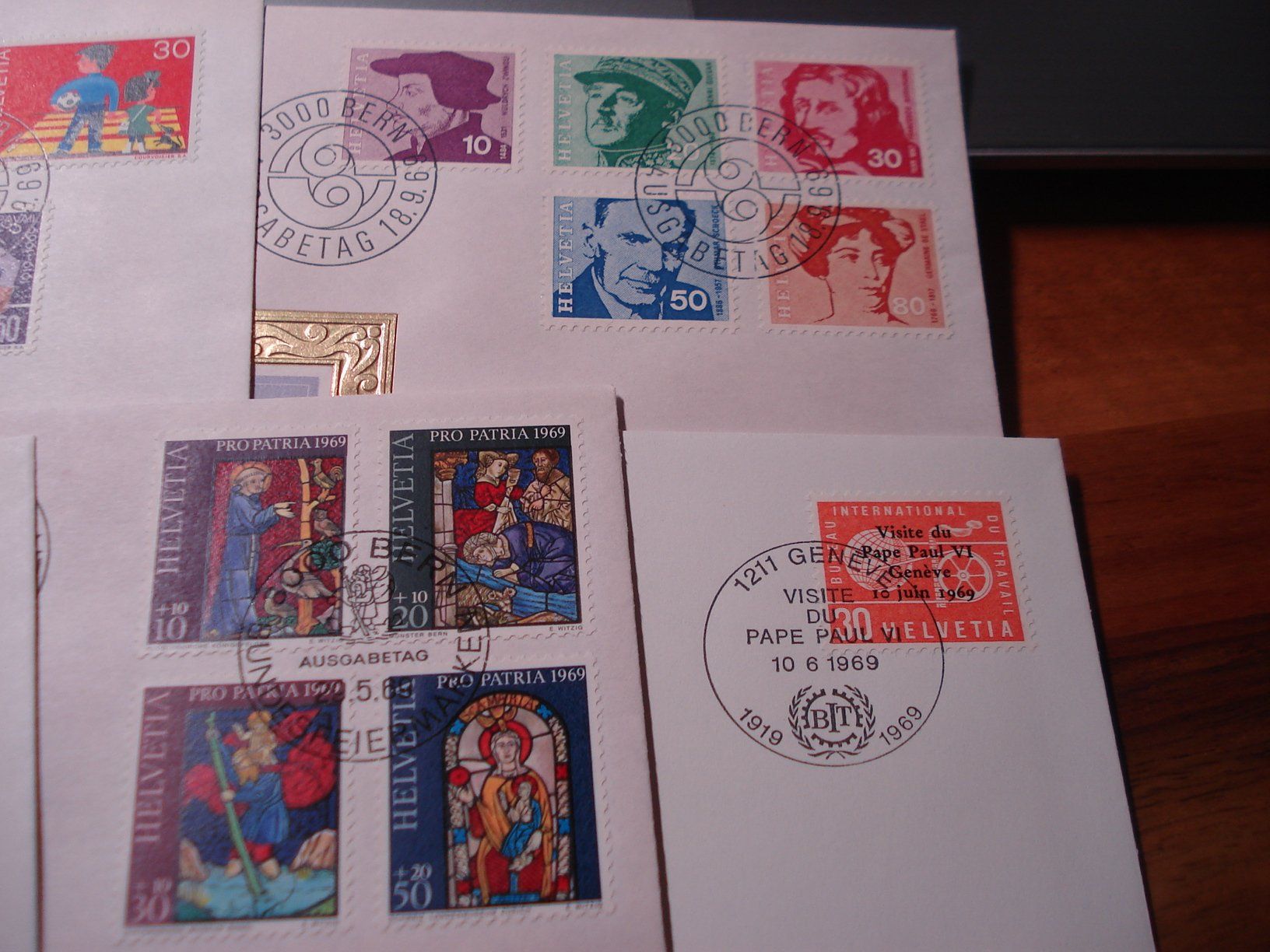 Tutti i francobolli: Set 1969, FDC 7 Belege – Usato da Niederwil AG venduto da morostahu