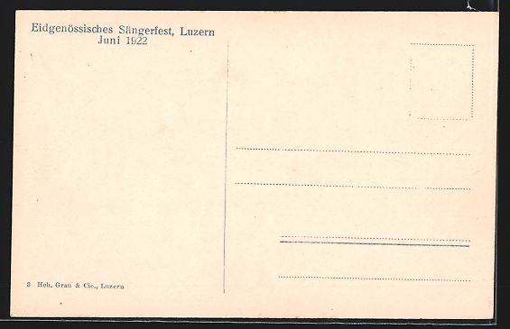 Cartoline postali: Luzern, Eidgenössisches Sängerfest 192 – Usato da Berlin venduto da bartko-reher 1