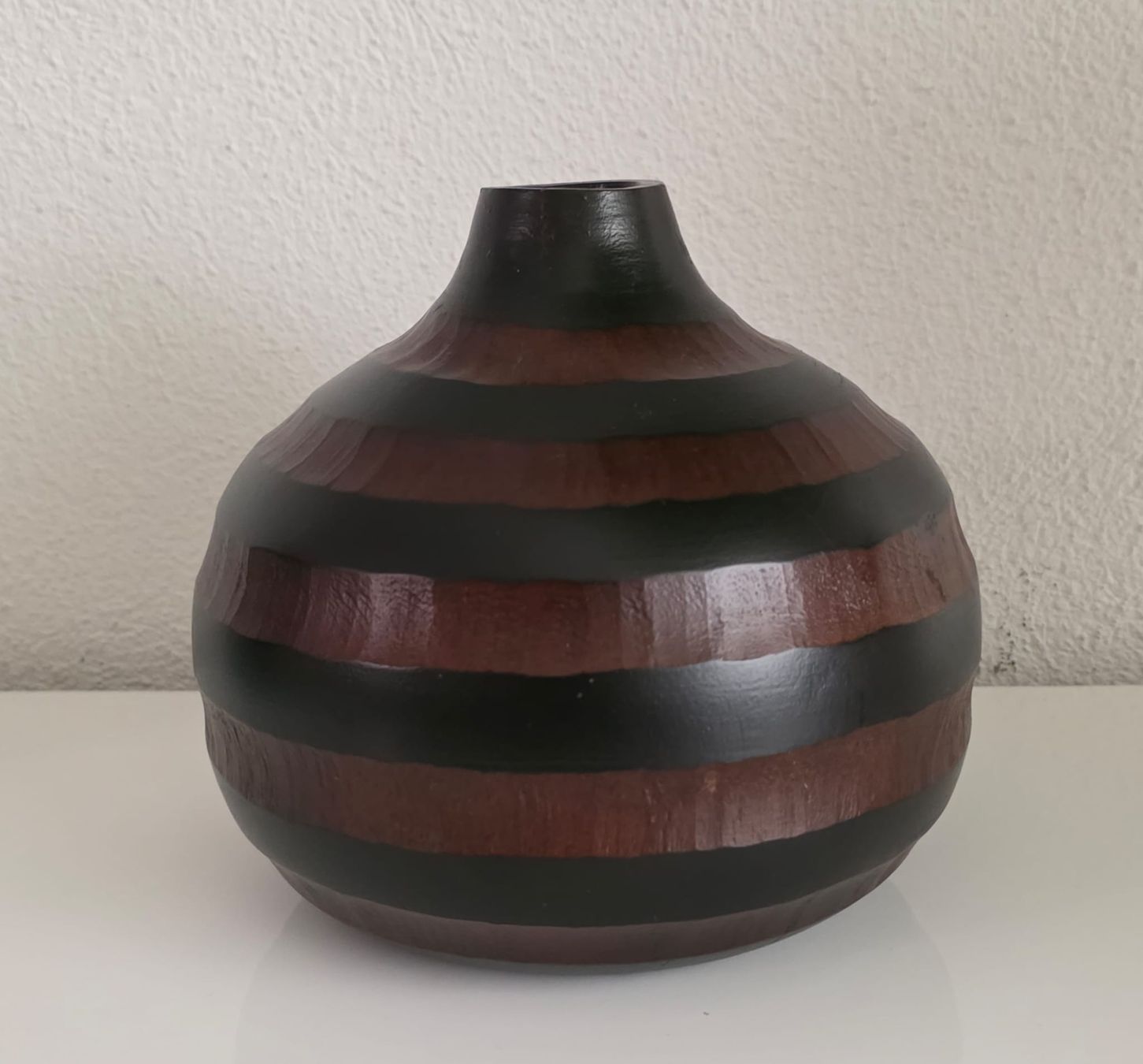 Vasi & Recipienti: Deko Vase, Holz, gestreift, ca. 18cm hoch – Usato da Rheinsulz venduto da Dred