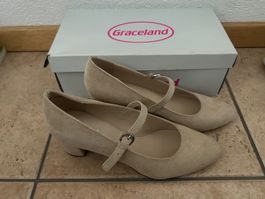 Graceland Pumps (beige) – Gr. 38 – mit Originalbox