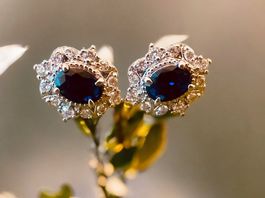 Boucles d’oreilles look vintage Saphirs