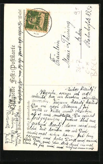 Ansichtskarten: Basel, VI. Schweizerischer Kongress 1924 – Gebraucht aus Berlin von bartko-reher 1
