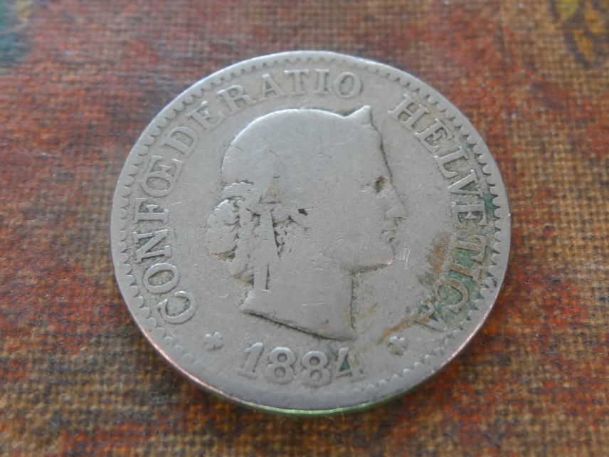 Tutti le monete: 10 Rp. 1884  (B) – Usato da Romanel-sur-Lausanne venduto da Swift13