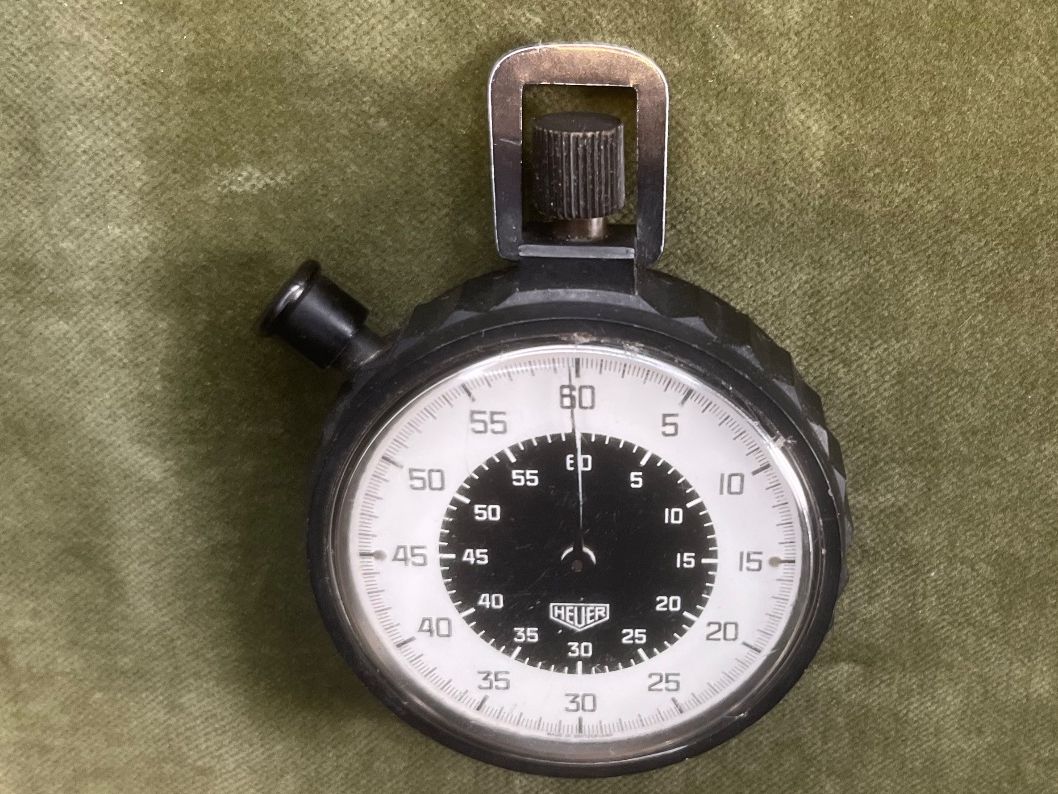 Tag Heuer Orologi: Heuer Stop Uhr in Schutz Case – Usato da Magden venduto da Hornet2 1