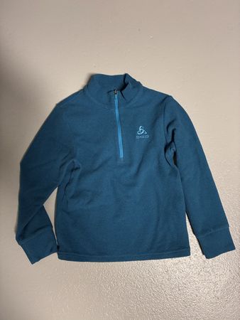Odlo Fleece Pullover blau mit Reissverschluss Grösse M