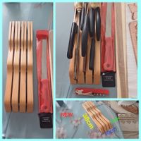 Set de couteaux avec planche à couper et essoreuse à salade