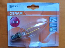 Lampe klar "25 W" (LED) E14 warmweiss