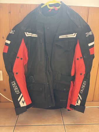 iXS Motorradjacke schwarz rot Grösse M guter Zustand