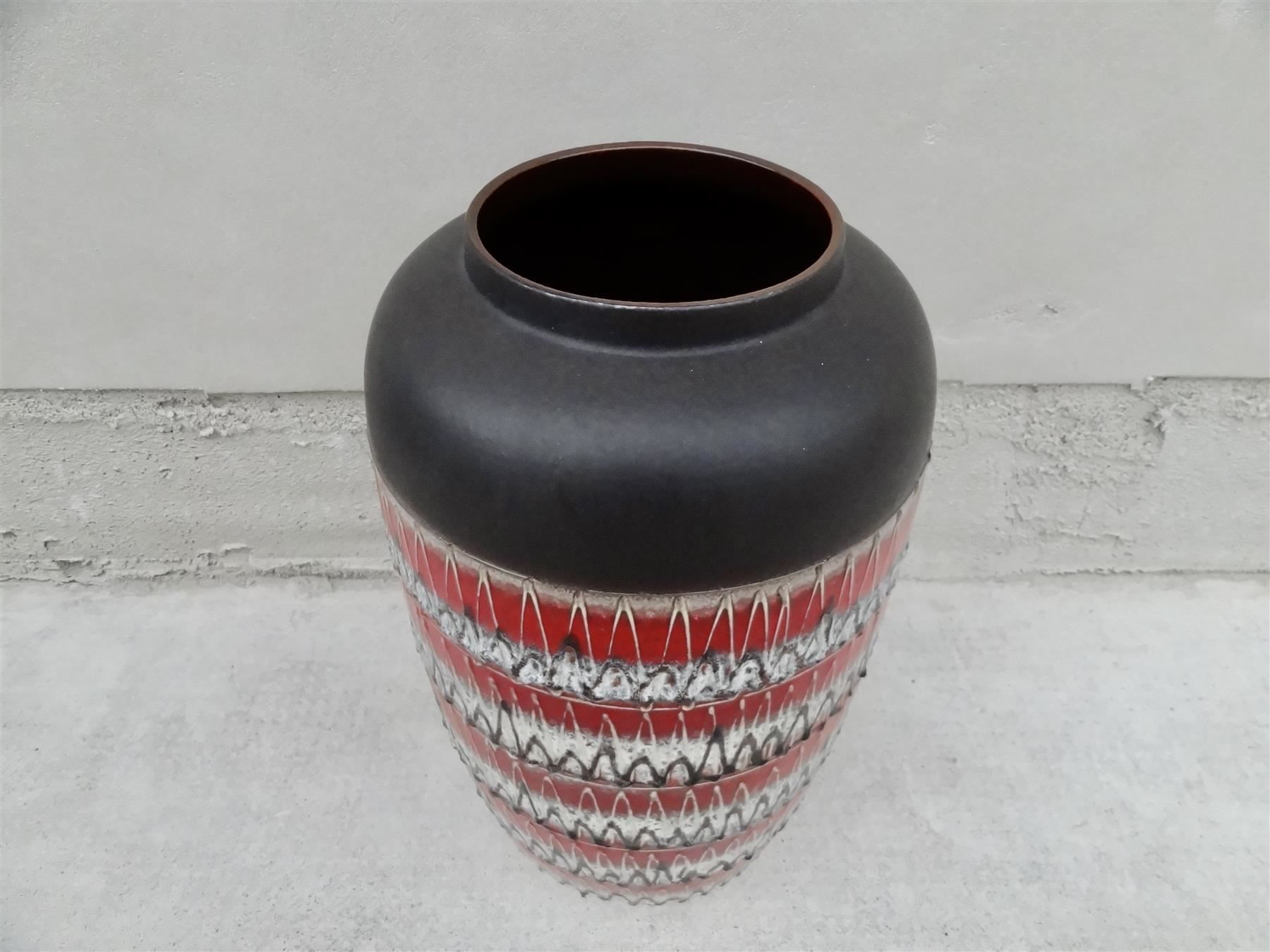 Vasi & Recipienti: Vintage Bodenvase W-Germany Fat Lava Vase – Nuovo e nell'imballaggio originale da Kerzers venduto da zimmergruen 3