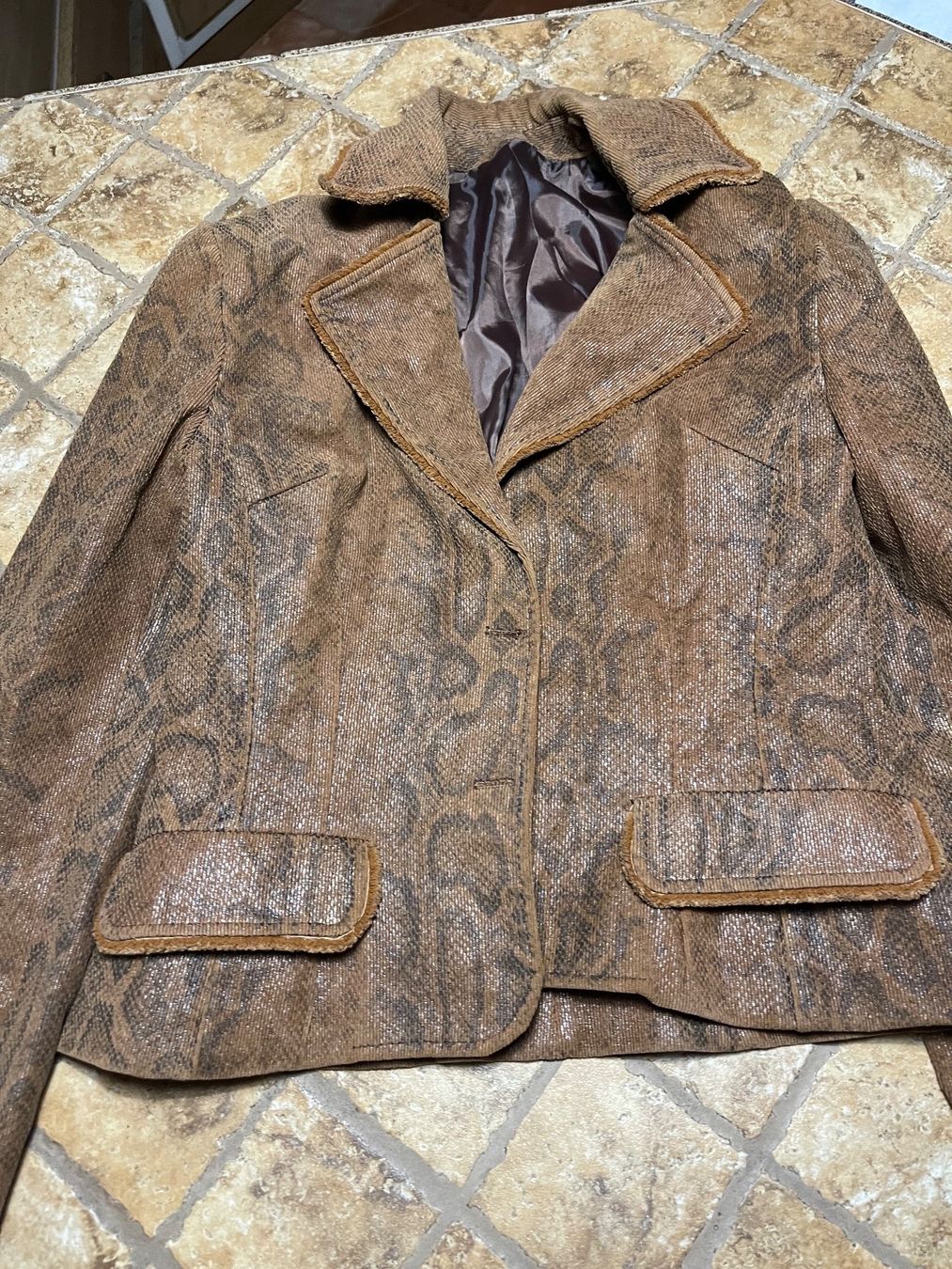 Jacken: Giacca in print pitone di pelle ecco-S/M – Neu (gemäss Beschreibung) aus Gordevio von LanaZimm 3