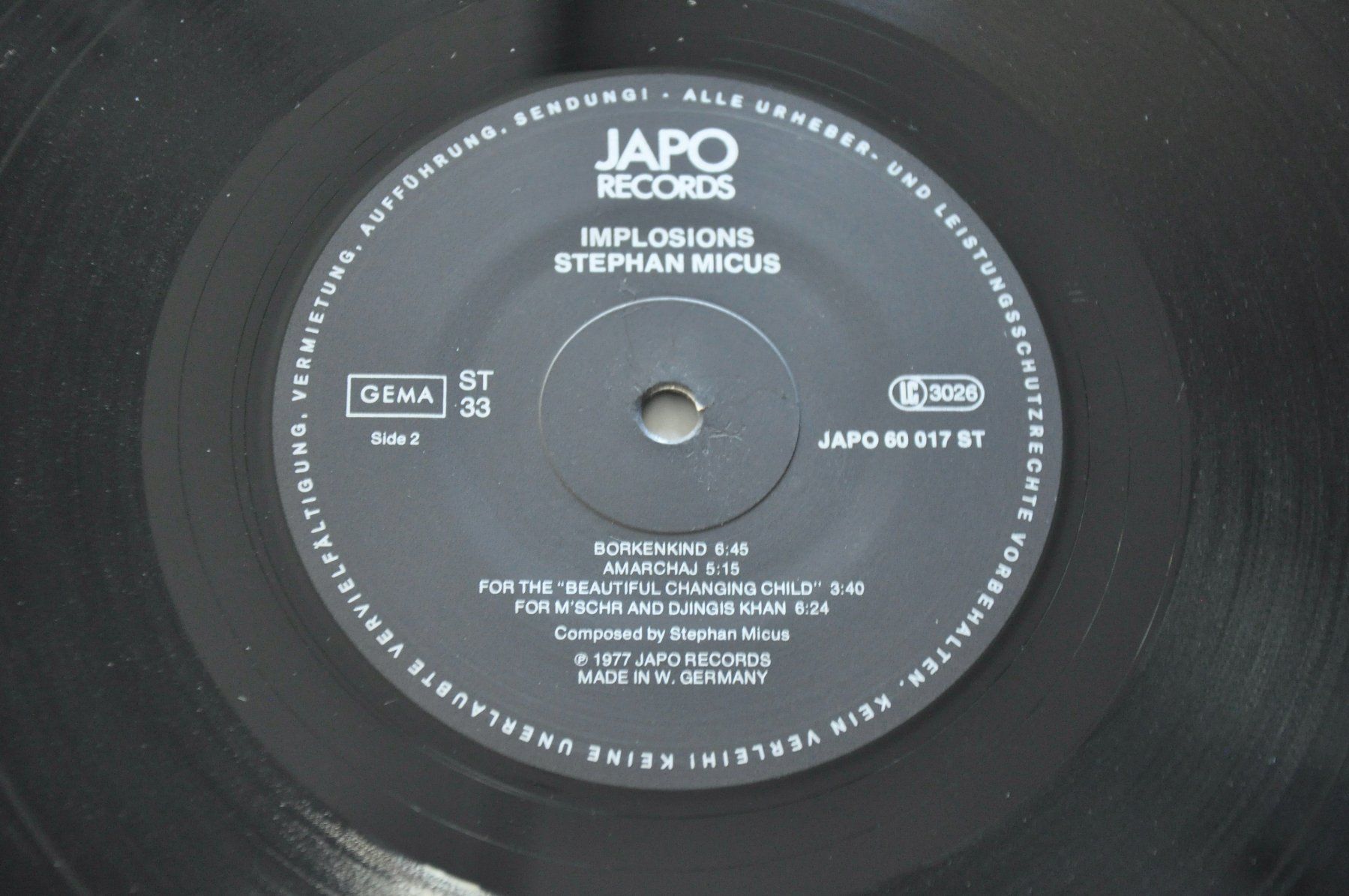 Dischi in vinile: ECM JAPO 60017 - STEPHAN MICUS LP IMPLOSIONS – Usato da Sion venduto da jaipur1401 3