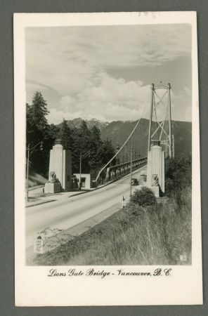 AK sw Vancouver Canada Br. Columbia Lions Gate Bridge ≈ 1954