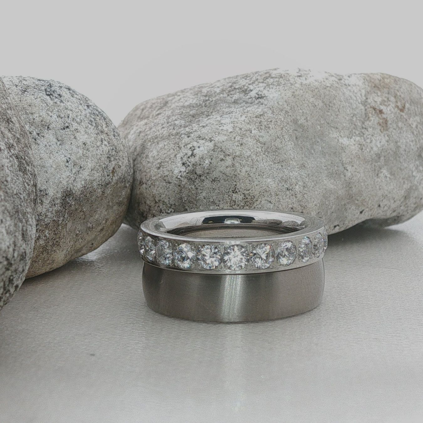 Olga Ribler Bagues: Edelstahl  & Titanium Ring Set Grösse 58 – Neuf (Voir description) à Luzern par Schmuckoutlet 3