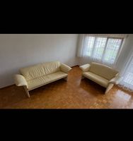 JORI Jr 2700 Ledersofas Cremeweisse 2+3 Personen