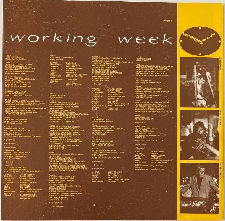 Schallplatten: Working Week, Compañeros (Contemporary Jazz) – Gebraucht aus Flums von Empe1 3