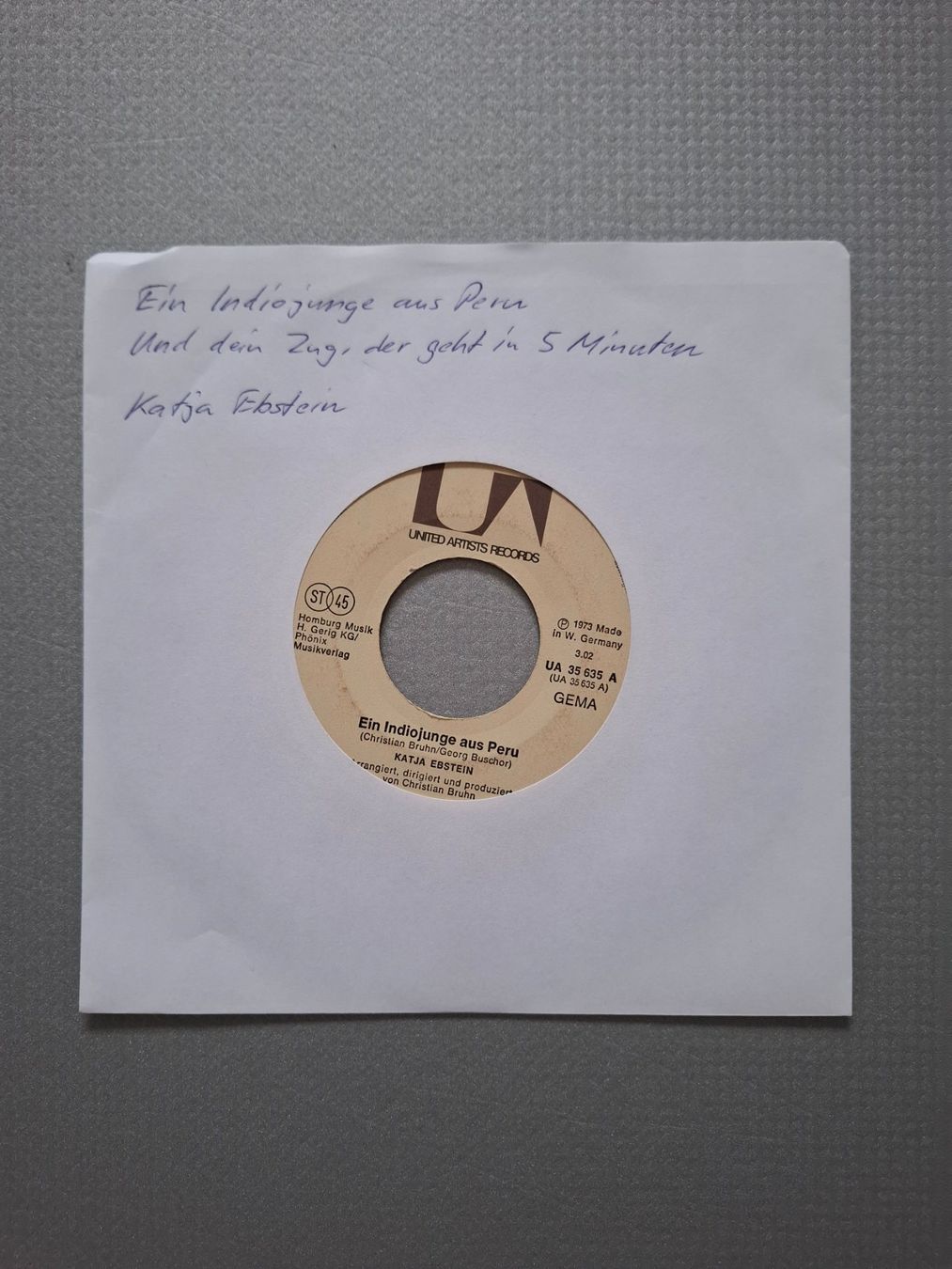Dischi in vinile: Katja Ebstein - Ein Indiojunge aus Peru – Usato da Arbon venduto da pendulum