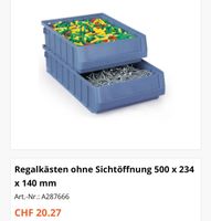 6er Set Regalkästen Sortierboxen 500x234x140mm statt 120.-