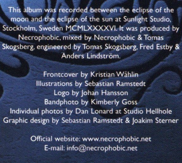 CD: Necrophobic – Darkside - Vergriffen - c – Usato da Brittnau venduto da Zibu 8
