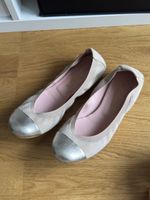 Pauli Ballerina Schuhe, Beige mit Silber, Gr. 38 Top Herbst!