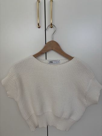 Zara Stricktop Kurzarm Weiss Gr S — Ideal für den Sommer!