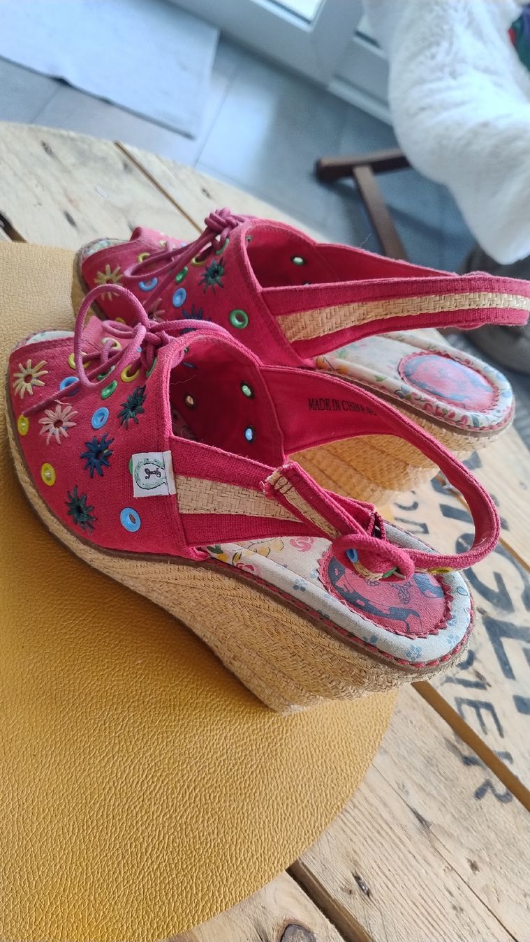 Chaussures femmes: Sandales à plateforme, Été, brodées, T 40 – Neuf (Voir description) à develier par Gcz4 1